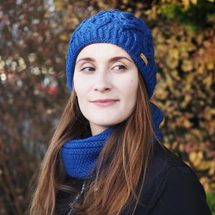 Dámská vzorovaná pletená zimní čepice