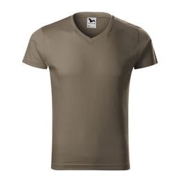 HERREN T-SHIRT SLIM FIT V-NECK - KURZARM-T-SHIRTS - KLEIDUNG