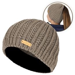 DÁMSKÁ ČEPICE S OTVOREM NA CULÍK - PLETENÉ ČEPICE - KŠILTOVKY A ČEPICE