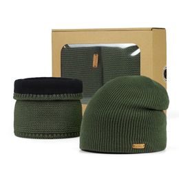 GESCHENKSET: HERREN-MÜTZE IM BEANIE-STIL UND SCHAL - MÜTZEN - CAPS UND MÜTZEN
