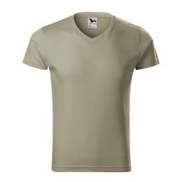 TRICOU BĂRBAȚI SLIM FIT V-NECK - TRICOURI CU MÂNECĂ SCURTĂ - ÎMBRĂCĂMINTE