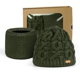 AJÁNDÉKCSOMAG: NŐI KÖTÖTT MINTÁS SAPKA ÉS KÖRSÁL - SAPKÁK - BASEBALL SAPKÁK ÉS SAPKÁK