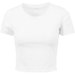 DAMEN CROP-TOP MIT KURZEN ÄRMELN - CROP-TOPS - KLEIDUNG