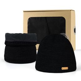 GESCHENKSET: HERREN-BEANIE UND SCHLAUCHSCHAL - STRICKMÜTZEN - ACCESSOIRES