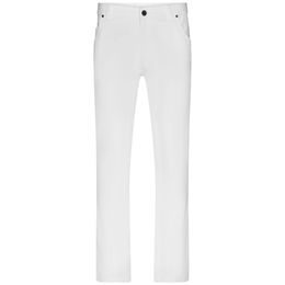Pantaloni albi elastici pentru bărbați JN3002