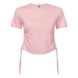 CROP TOP DE DAMĂ CU FRONSEURI LATERALE - TOPURI CROP TOP - ÎMBRĂCĂMINTE