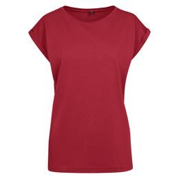 VOLNÉ DÁMSKÉ TRIČKO S OHRNUTÝMI RUKÁVY - TRIČKA S KRÁTKÝM RUKÁVEM - OBLEČENÍ