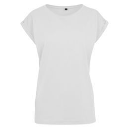 VOLNÉ DÁMSKÉ TRIČKO S OHRNUTÝMI RUKÁVY - TRIČKA S KRÁTKÝM RUKÁVEM - OBLEČENÍ