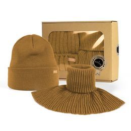 SET CADOU: CĂCIULĂ BĂRBĂTEASCĂ CU MANȘETĂ ȘI GULER TRICOTAT - CĂCIULI - ACCESORII