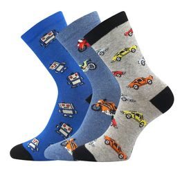 CHLAPECKÉ PONOŽKY S OBRÁZKY - 3 PÁRY - DĚTSKÉ PONOŽKY - DĚTSKÉ OBLEČENÍ