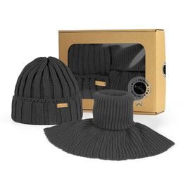 GESCHENKSET: HERREN-MÜTZE MIT RIPPMUSTER UND SCHAL - MÜTZEN - ACCESSOIRES