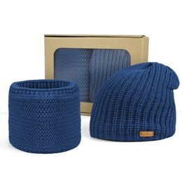 GESCHENKSET: DAMEN-BEANIE UND LOOP-SCHAL - MÜTZEN - CAPS UND MÜTZEN
