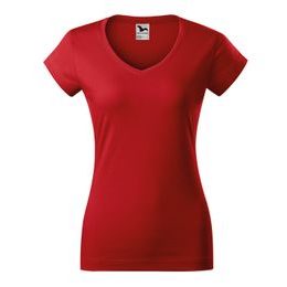 DÁMSKÉ TRIČKO FIT V-NECK - TRIČKA S KRÁTKÝM RUKÁVEM - OBLEČENÍ