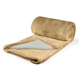 MIKROFLEECE TAKARÓ BÁRÁNYBŐR HATÁSÚ BÉLÉSSEL - TAKARÓK - HÁZTARTÁS