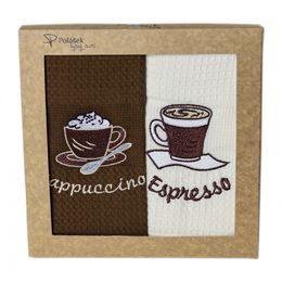 PROSOAPE DE BUCĂTĂRIE WAFFLE BRODATE CU MOTIV – SET DE 2 BUCĂȚI - PROSOAPE DE BUCĂTĂRIE - GOSPODĂRIE