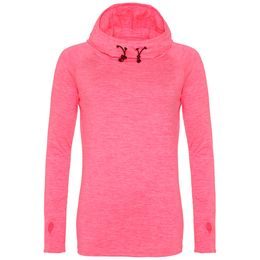 DAMEN SWEATSHIRT MIT KAPUZE UND HOHEM KRAGEN COOL - SPORT SWEATSHIRTS OHNE REISSVERSCHLUSS - SPORT KLEIDUNG