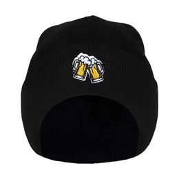 PLETENÁ ČEPICE S VÝŠIVKOU PIVO S PĚNOU - PIVO - OBLEČENÍ