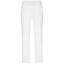 Dámske biele pracovné nohavice JN3003