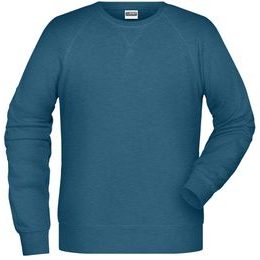 PÁNSKA MIKINA BEZ KAPUCNE Z BIOBAVLNY 8022 - MIKINY CEZ HLAVU - OBLEČENIE