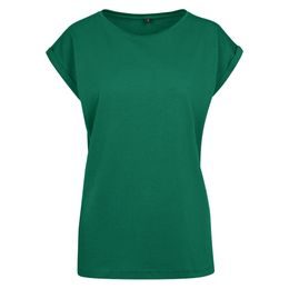 VOLNÉ DÁMSKÉ TRIČKO S OHRNUTÝMI RUKÁVY - TRIČKA S KRÁTKÝM RUKÁVEM - OBLEČENÍ