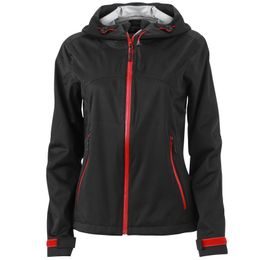 DÁMSKA SOFTSHELLOVÁ BUNDA S KAPUCŇOU JN1097 - SOFTSHELLOVÉ BUNDY - OBLEČENIE