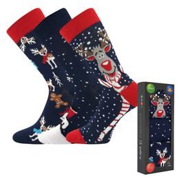 WEIHNACHTLICHE BAUMWOLLSOCKEN - 3ER-PACK - ALLTAGS-SOCKEN - SCHUHE