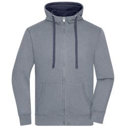 HANORAC PENTRU BĂRBAȚI CU FERMOAR ȘI GLUGĂ JN963 - HANORACE SPORT CU FERMOAR - ECHIPAMENT SPORTIV