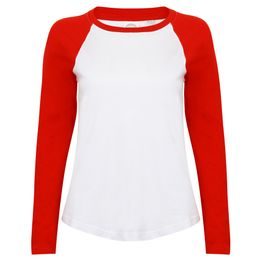 TRICOU BICOLOR CU MÂNECĂ LUNGĂ PENTRU FEMEI - TRICOURI CU MÂNECĂ LUNGĂ - ÎMBRĂCĂMINTE