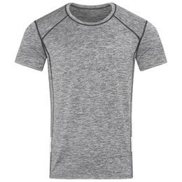 HERREN-SPORTSHIRT MIT REFLEKTIERENDEN ELEMENTEN - SPORT T-SHIRTS MIT KURZEN ÄRMELN - SPORT KLEIDUNG