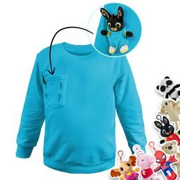 SWEATSHIRT MIT SPIELZEUGTASCHE - KINDERKLEIDUNG MIT SPIELZEUG - KINDER KLEIDUNG