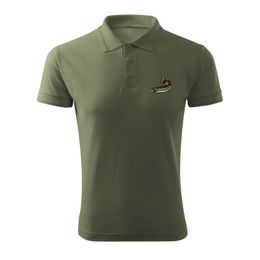 POLO-SHIRT MIT STICKEREI HECHT - ANGLER - KLEIDUNG
