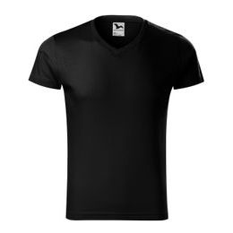 HERREN T-SHIRT SLIM FIT V-NECK - KURZARM-T-SHIRTS - KLEIDUNG