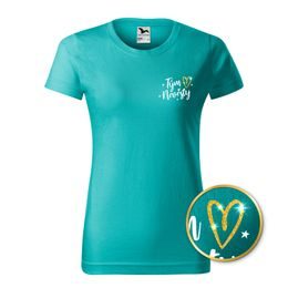 TRIČKO TÝM NEVĚSTY TŘPYTIVÉ SRDCE - SVATBA - OBLEČENÍ