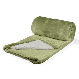 MIKROFLEECE TAKARÓ BÁRÁNYBŐR HATÁSÚ BÉLÉSSEL - TAKARÓK - HÁZTARTÁS