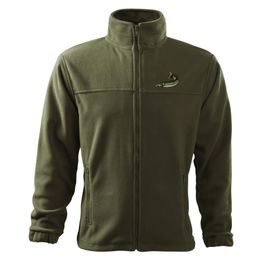 HANORAC BLUZĂ DIN FLEECE CU BRODERIE ȘTIUCĂ - PESCUIT - ÎMBRĂCĂMINTE