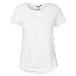 Dámské tričko s ohrnutými rukávy z organické Fairtrade bavlny