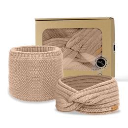 GESCHENKSET: GEKREUZTES STIRNBAND UND HALSWÄRMER - STIRNBÄNDER - ACCESSOIRES