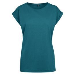 VOLNÉ DÁMSKÉ TRIČKO S OHRNUTÝMI RUKÁVY - TRIČKA S KRÁTKÝM RUKÁVEM - OBLEČENÍ