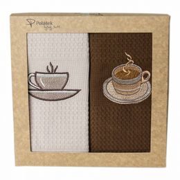 VYŠÍVANÁ VAFLOVÁ UTĚRKA S MOTIVEM - 2 KS - KUCHYŇSKÉ UTĚRKY - DOMÁCNOST