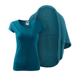 DÁMSKÝ SET: PLETENÝ KARDIGAN A TRIČKO S KRÁTKÝM RUKÁVEM - SVETRY - OBLEČENÍ