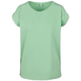 VOLNÉ DÁMSKÉ TRIČKO S OHRNUTÝMI RUKÁVY - TRIČKA S KRÁTKÝM RUKÁVEM - OBLEČENÍ