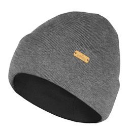 CĂCIULĂ TRICOTATĂ DUBLĂ PENTRU BĂRBAȚI CU MANȘETĂ - CĂCIULI TRICOTATE - ACCESORII