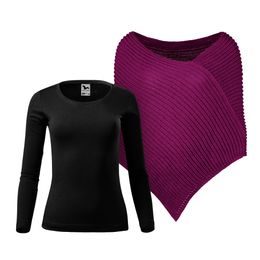 DÁMSKÝ SET: PLETENÉ PONČO A TRIČKO S DLOUHÝM RUKÁVEM - SVETRY - OBLEČENÍ