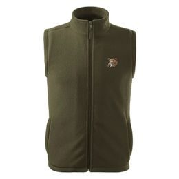 VESTĂ FLEECE CU BRODERIE MISTREȚ - VÂNĂTOARE - ÎMBRĂCĂMINTE