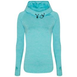 DAMEN SWEATSHIRT MIT KAPUZE UND HOHEM KRAGEN COOL - SPORT SWEATSHIRTS OHNE REISSVERSCHLUSS - SPORT KLEIDUNG