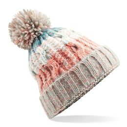 BUNTE WINTERMÜTZE MIT BOMMEL CORKSCREW - BOMMELMÜTZEN - CAPS UND MÜTZEN