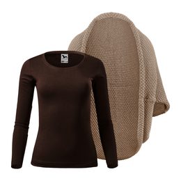 SET DAMĂ: CARDIGAN TRICOTAT ȘI TRICOU CU MÂNECĂ LUNGĂ - PULOVERE - ÎMBRĂCĂMINTE