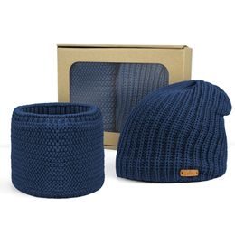 GESCHENKSET: DAMEN-BEANIE UND LOOP-SCHAL - MÜTZEN - CAPS UND MÜTZEN