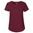 DAMEN T-SHIRT MIT UMGESCHLAGENEN ÄRMELN AUS BIO-FAIRTRADE-BAUMWOLLE - BORDEAUX - KURZARM-T-SHIRTS - KLEIDUNG