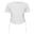 DÁMSKÝ ŘASENÝ CROP TOP - BÍLÁ - CROP TOPY - OBLEČENÍ